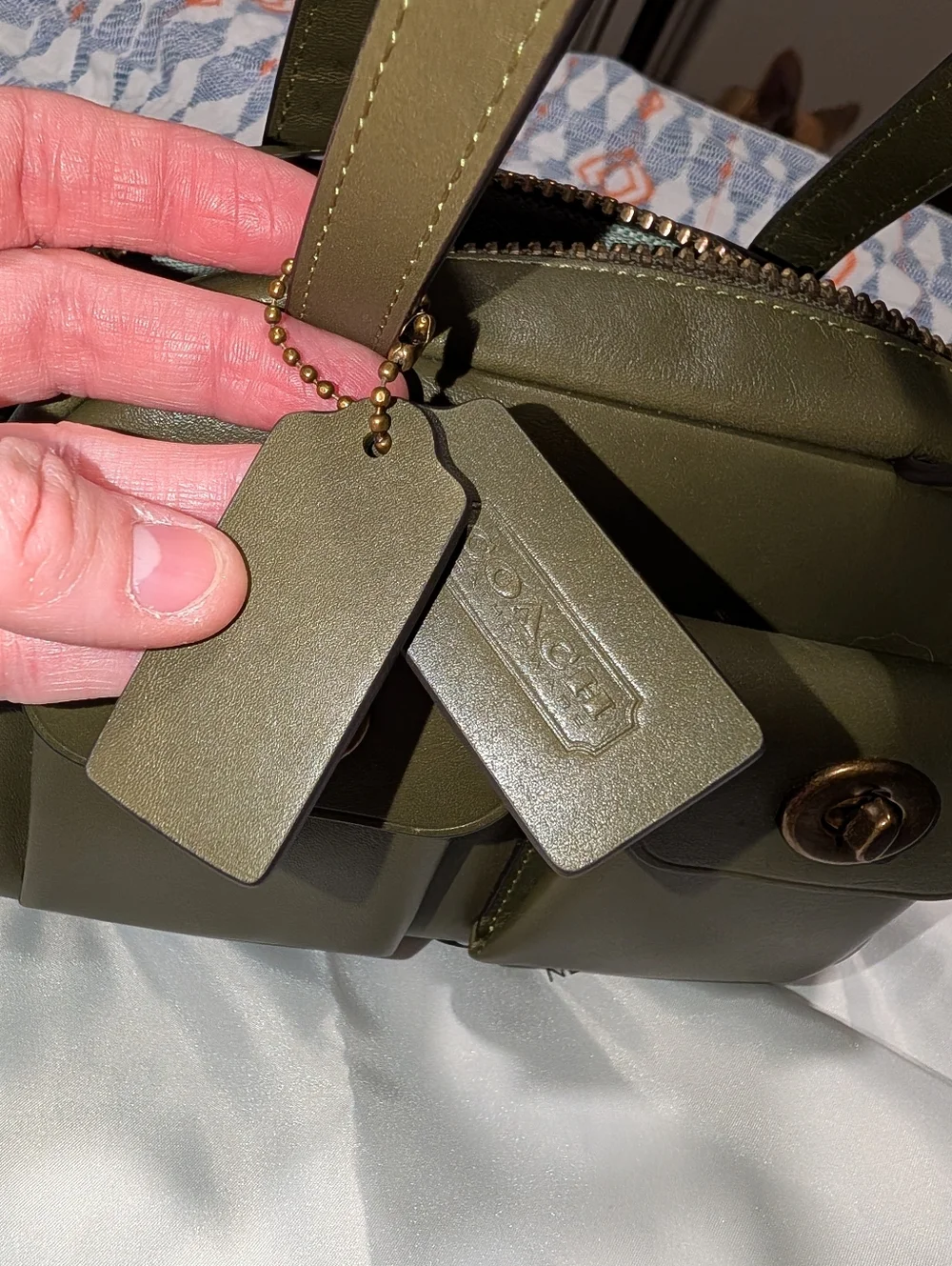 Coach Twin Turn-Lock Handbag - Picture 6 of 7